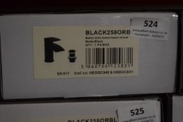 *Scudo Beautiful Bathrooms Black 2508RB Monoblock Basin Tap with Pop Up Waste