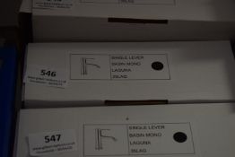 *Single Lever Monoblock Basin Mixer Tap Laguna 35LAG - Black Finish