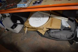 *Assorted Flat Pack Furniture including Swing Chair, Table Bases, Seats etc