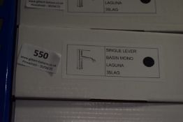 *Single Lever Monoblock Basin Mixer Tap Laguna 35LAG - Black Finish