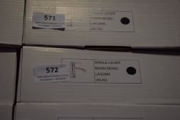 *Single Lever Monoblock Basin Mixer Tap Laguna 35LAG - Black Finish