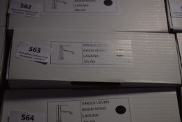 *Single Lever Monoblock Basin Mixer Tap Laguna 35LAG - Black Finish