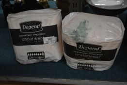 *Two Packs of Depend Comfort Protect Underwear