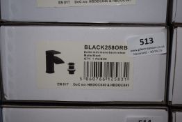 *Scudo Beautiful Bathrooms Black 2508RB Monoblock Basin Tap with Pop Up Waste