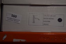 *Single Lever Monoblock Basin Mixer Tap Laguna 35LAG - Black Finish