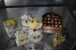 Pottery Cottages, Pastille Burners, Thimbles, Wade