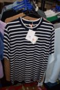*Armor Lux Blue & White Stripped Tee Size: M