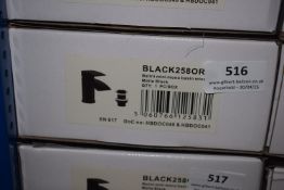 *Scudo Beautiful Bathrooms Black 2508RB Monoblock Basin Tap with Pop Up Waste