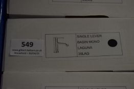 *Single Lever Monoblock Basin Mixer Tap Laguna 35LAG - Black Finish