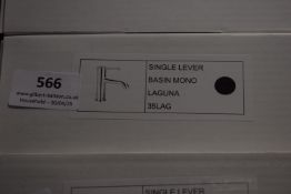 *Single Lever Monoblock Basin Mixer Tap Laguna 35LAG - Black Finish