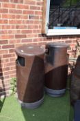Two Outdoor Litter Bins