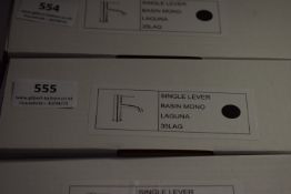 *Single Lever Monoblock Basin Mixer Tap Laguna 35LAG - Black Finish