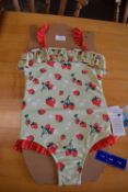 2x Sea Folly Girl's Strawberry Swimsuits Size: 7 y