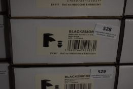 *Scudo Beautiful Bathrooms Black 2508RB Monoblock Basin Tap with Pop Up Waste