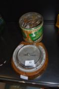Vintage Barometer plus a Tin of Coins