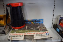 Lumostar Camping Gas Lamp, and a Expanding Stool