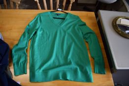 *Hilary Radley Green V-Neck Jumper Size: L (AF)