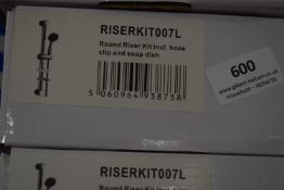 *Round Riser Stainless Steel Shower Kit with Clip & Soap Dish