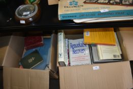 Two Boxes of Assorted Books, Music Sheets, etc.