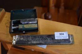 Hero Harmonica, and a Vintage Shaving Kit