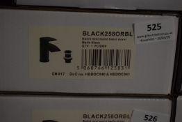 *Scudo Beautiful Bathrooms Black 2508RB Monoblock Basin Tap with Pop Up Waste