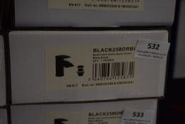 *Scudo Beautiful Bathrooms Black 2508RB Monoblock Basin Tap with Pop Up Waste