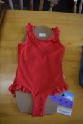 2x Sea Folly Girl's Red Swimsuits Size: 4 years