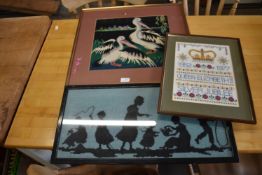 Three Framed Tapestries