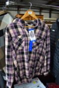 *Jachs Girlfriend Plaid Shirt Size: L