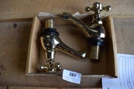 Pair of Brass Bath Taps
