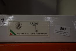 *Argo Sink Monoblock 10mm Swan Neck Tap