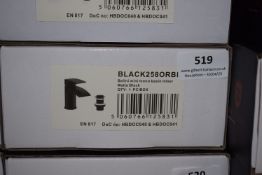 *Scudo Beautiful Bathrooms Black 2508RB Monoblock Basin Tap with Pop Up Waste