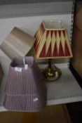 Two Table Lamps and Two Lampshades