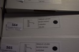 *Single Lever Monoblock Basin Mixer Tap Laguna 35LAG - Black Finish