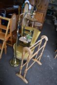 Beech Wood Towel Rail, Reading Lamp, Upholstered Chair & Dolls Chair