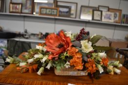 Basket of Artificial Flowers