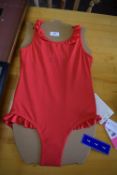 2x Sea Folly Girl's Red Swimsuits Size: 7 years