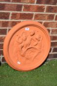 Terracotta Wall Plaque Classical Scene