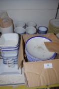 Assortment of Blue & White Crockery