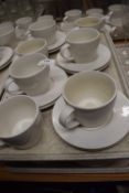 Quantity of Plain White Cups & Saucers