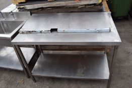 Stainless Steel Preparation Table with Undershelf 120x65cm x 85cm high