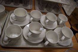 Quantity of Plain White Cups & Saucers