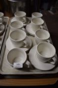 Quantity of Plain White Cups & Saucers