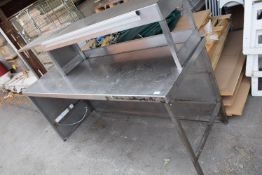 Stainless Steel Preparation Unit with Shelves 210x70cm x 140cm high