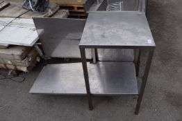 Stainless Steel Preparation Table 50x50cm x 90cm high