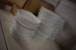 Quantity of Plain White Square Curved Plates