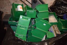 *Pallet of Assorted Vending Machine Parts with Green Bins