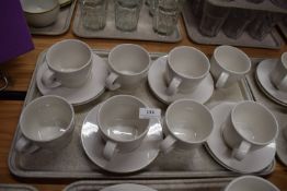 Quantity of Plain White Cups & Saucers