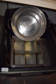 Quantity of Assorted Serving Trays, Baking Trays, Bain Marie Insert, etc.