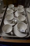 Quantity of Plain White Cups & Saucers